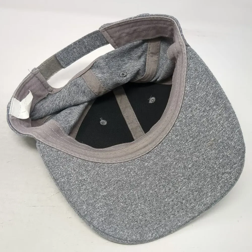 Baseball Cap Gray One Size Blank Jersey Sport Strapback Stretch Performance Hat